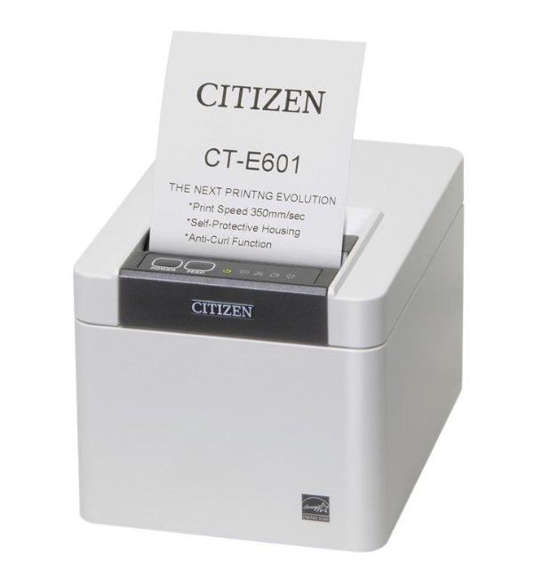 Citizen CTE601XNEWX - CT-E601 Lämpötulostin, USB with Optional Interface Card Slot, Pure White