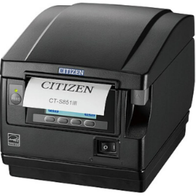 Citizen CTS851IIIN3NEBPXX - CT-S851III Lämpötulostin, Ilman Virtalähdettä, Ei Liitäntää, Musta, Kuittitulostin (80 mm)