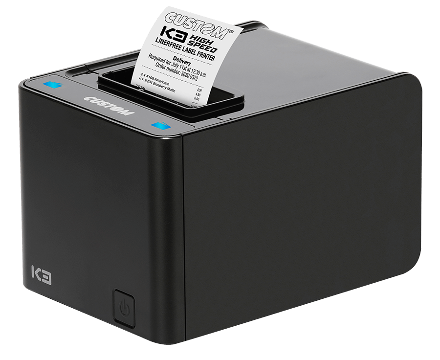 Custom 911HM011200733 – K3 High Speed Linerless POS-Tulostin, Ethernet, USB, RS232 - Image 2