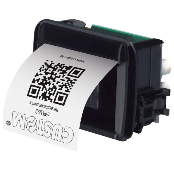 Custom 915CW170300333 mPLUS2 RX65 58 mm kioskitulostin, USB, RS232/TTL, 4–7,5 V, musta - Image 2