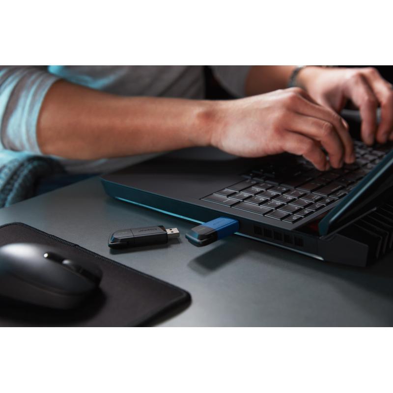 KINGSTON 64GB USB3.2 GEN 1 DATATRAVELER EXODIA M (BLACK + BLUE)