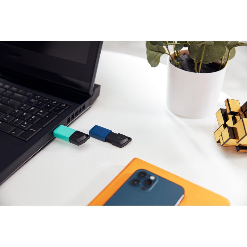 KINGSTON 64GB USB3.2 GEN 1 DATATRAVELER EXODIA M (BLACK + BLUE)