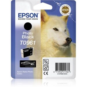Epson, C13T09614010, Husky, Yksittäispakkaus, Valokuvamusta, T0961, Alkuperäinen Mustekasetti - Image 2