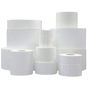 SATO P53010007821 – Valkoinen Eco Thermal -suoralämpöpaperietiketti, 100 × 50 mm, pysyvä liima, 1 450 etikettiä/rulla, 3 rullaa/pakkaus