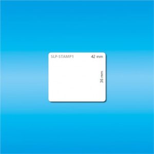 Seiko 42-100726 - SLP-STAMP1, 36 mm x 42 mm, Direct Thermal, White Paper, Core 25 mm Label