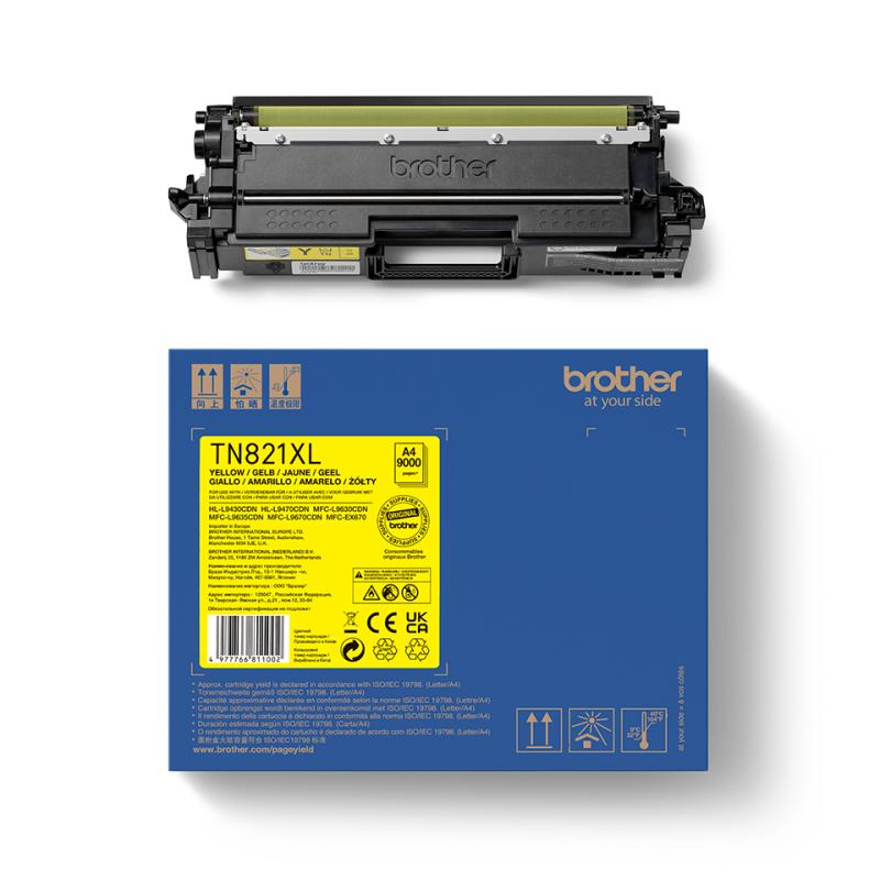 BROTHER TN-821XLY Toner Cartridge Yellow