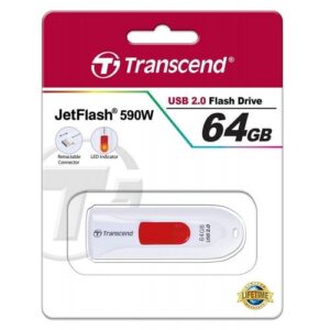TRANSCEND JETFLASH TS64GJF590W, 590 64GB / VALKOINEN