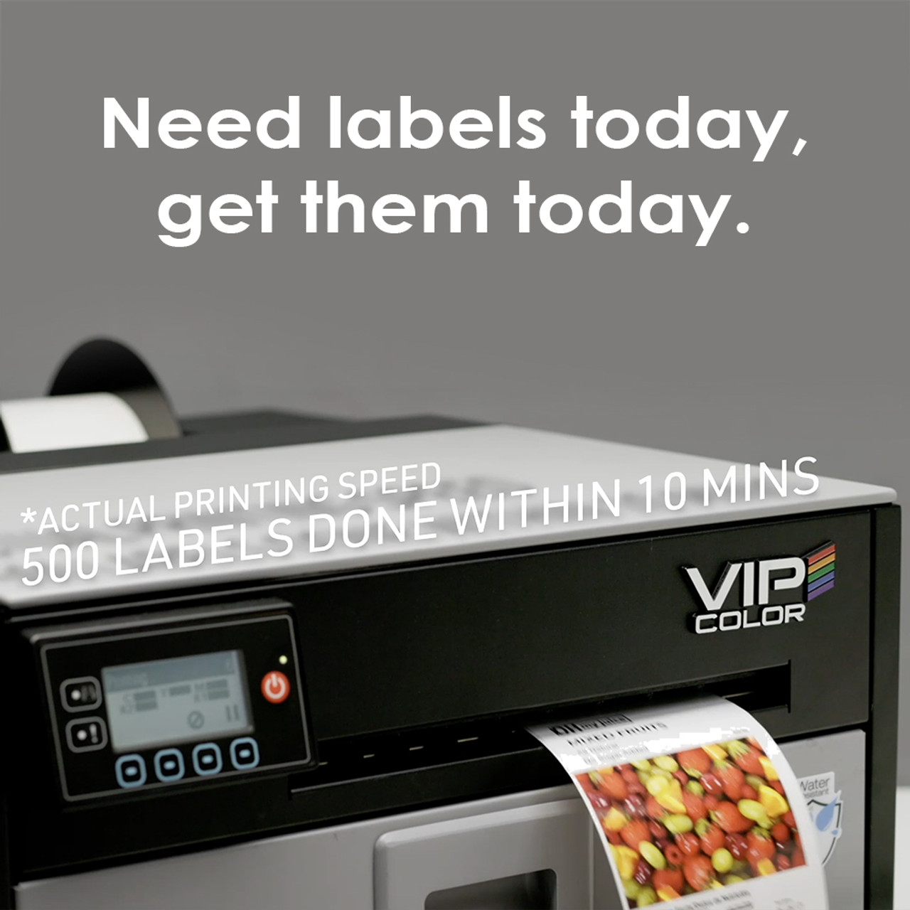 Vip Color VP-550, VP550 printer COMPLETE. Includes VP550 COMPLETE printer with original 200mm OD unwinder, set of ink cartridges CMYKK, and printhead