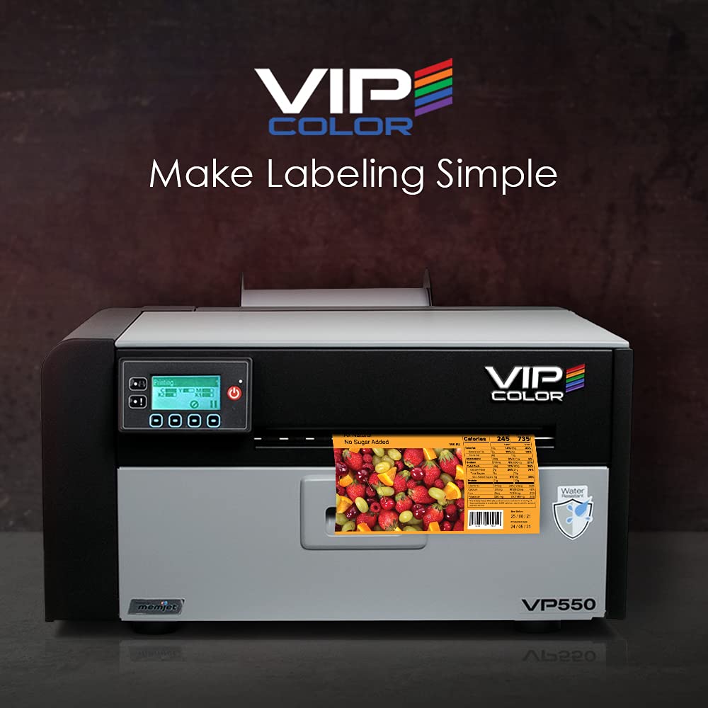 Vip Color VP-550, VP550 printer COMPLETE. Includes VP550 COMPLETE printer with original 200mm OD unwinder, set of ink cartridges CMYKK, and printhead - Image 3
