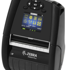 Zebra ZQ62-AUWBE14-00 - DT Printer ZQ620 Plus 3_/72mm_ English fonts,Dual 802.11AC / BT4.x, Linerless platen, 1.375_ core, Group E, Shoulder strap, Belt clip