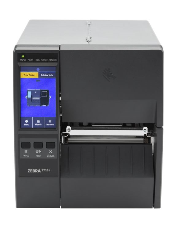 Zebra ZT23142-D0EC00FZ, DT Printer ZT231, 4inch, 203 dpi, Direct Thermal, Tear, EU/UK Cords, USB, Serial, Ethernet, BTLE, USB Host, Wireless 802.11ac Global except US/Canada/Japan , EZPL