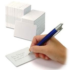 Zebra 104523-117, ZEBRA WHITE PVC CARDS, 15 MIL, Zebra Premier (PVC) tyhjät valkoiset kortit (kirjoitettava tausta)