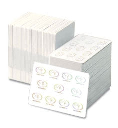 Zebra 104524-122, Zebra Premier Plus -turvakortit, White Composite Cards, 30 mil, Authentic, 500 Cards