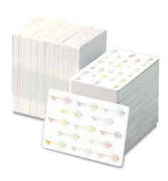 Zebra 104524-123, Premier Plus -turvakortit, ZEBRA WHITE COMPOSITE CARDS, 30 MIL, KEY 500 CARDS