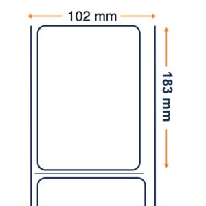 Zebra 3010138-T - Z-ULTIMATE 3000T White, 102 mm x 183 m, Thermal Transfer, Coated Polyester, Core 76 mm Label