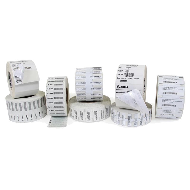 Zebra SAMPLE26769R – Valkoinen UHF RFID -polyesterietiketti, 100 × 40 mm, Silverline Classic II ETSI, High Performance Acrylic, Thermal Transfer (ZipShip Sample)