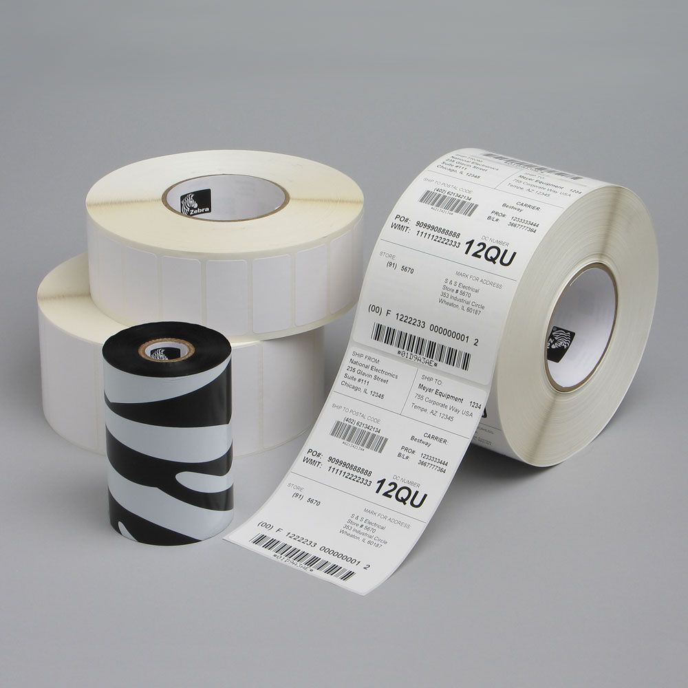 Zebra 3008758 - Z-Ultimate 3000T, 28 mm x 8 mm, Thermal Transfer, Coated Polyester, Core 76 mm Label - Image 2