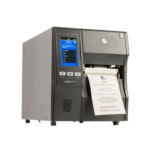 Zebra ZT41142-T0EC0C0Z - TT Printer ZT411, 4inch,, 203 dpi, Euro and UK cord, Serial, USB, 10/100 Ethernet, Bluetooth 4,1/MFi, USB Host, RFID UHF Encoder: Rest of World ROW , EZPL - Image 2