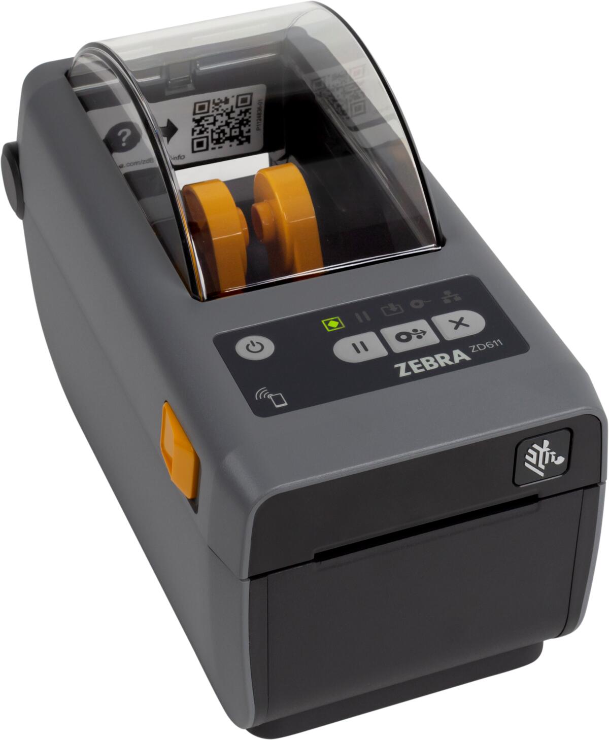 Zebra ZD6A023-D2EE00EZ - ZD611 Direct Thermal Printer, 300 dpi, USB, USB Host, Ethernet, BTLE5, Cutter, EU and UK Cords, Swiss Font, EZPL