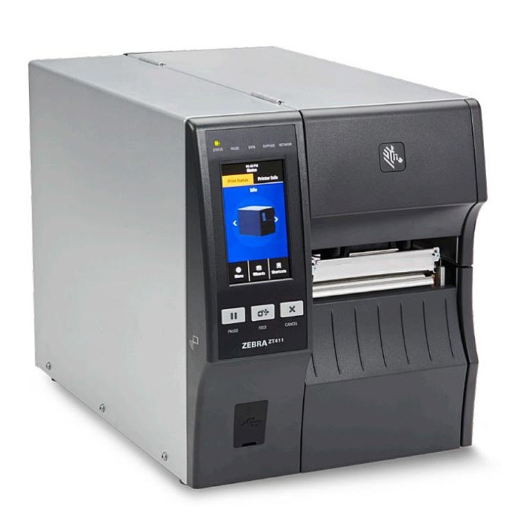 Zebra ZT41142-D9E0000Z, TT Printer Direct Thermal ZT411, 4inch, 203 dpi, Euro and UK Cords, Serial, USB, 10/100 Ethernet, Bluetooth 4,1/MFi, USB Host, Linerless EZPL