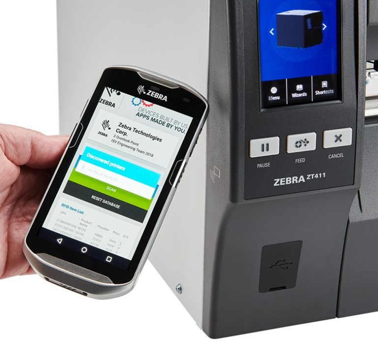 Zebra ZT41142-D9E0000Z, TT Printer Direct Thermal ZT411, 4inch, 203 dpi, Euro and UK Cords, Serial, USB, 10/100 Ethernet, Bluetooth 4,1/MFi, USB Host, Linerless EZPL - Image 2