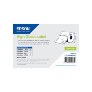 Epson C33S045543 High Gloss, Die-cut Roll: 76mm x 127mm , 250 labels