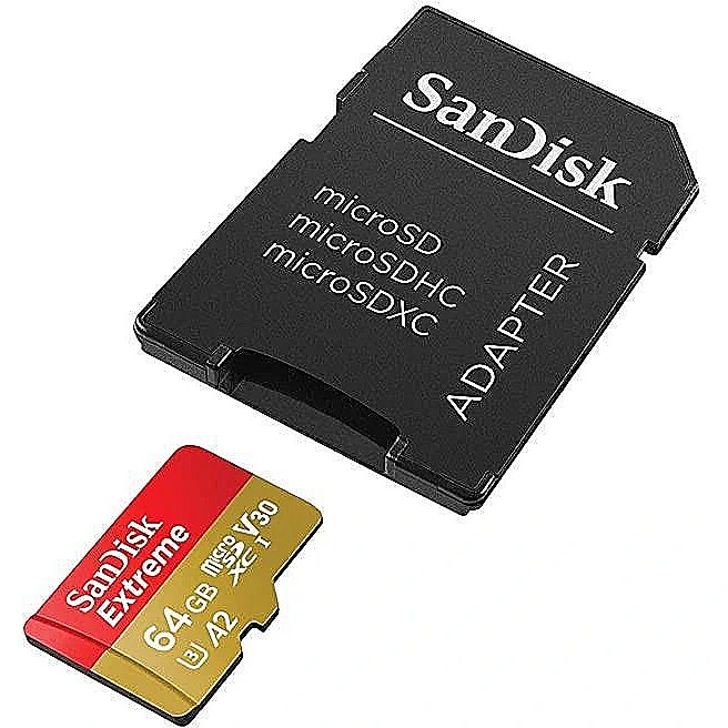 SANDISK Extreme SDSQXAH-064G-GN6AA, MicroSDXC 64GB for Action Cams and Drones + SD Adapter + 1 year RescuePRO Deluxe 170MB/s read 80MB/s write A2 UHS-I - Image 3