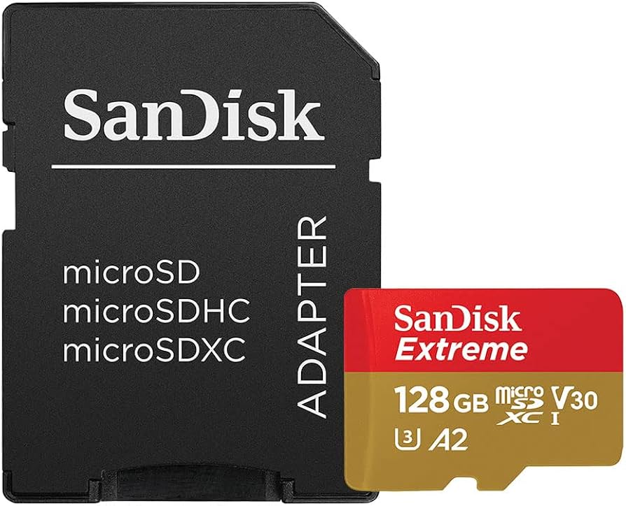 SANDISK Extreme microSDXC 128GB + SD Adapter + Rescue Pro Deluxe 160MB/s A2 C10 V30 UHS-I U4