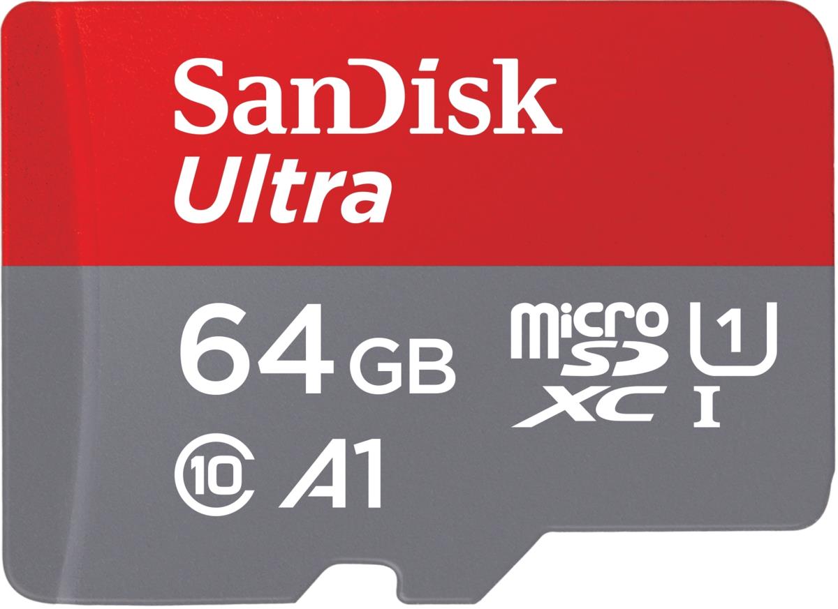 SANDISK SDSQUAB-064G-GN6IA, Ultra microSDXC 64GB + SD Adapter 140MB/s A1 Class 10 UHS-I - Imaging Packaging - Image 2