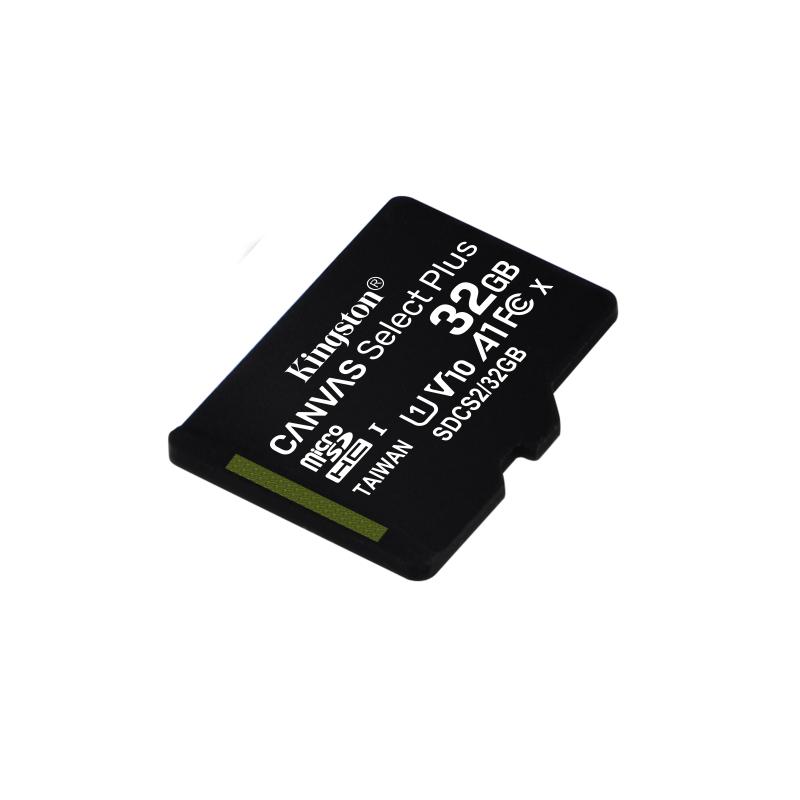 KINGSTON 32GB MICROSDHC CANVAS SELECT PLUS 100R SINGLE PACK W/O ADAPTER
