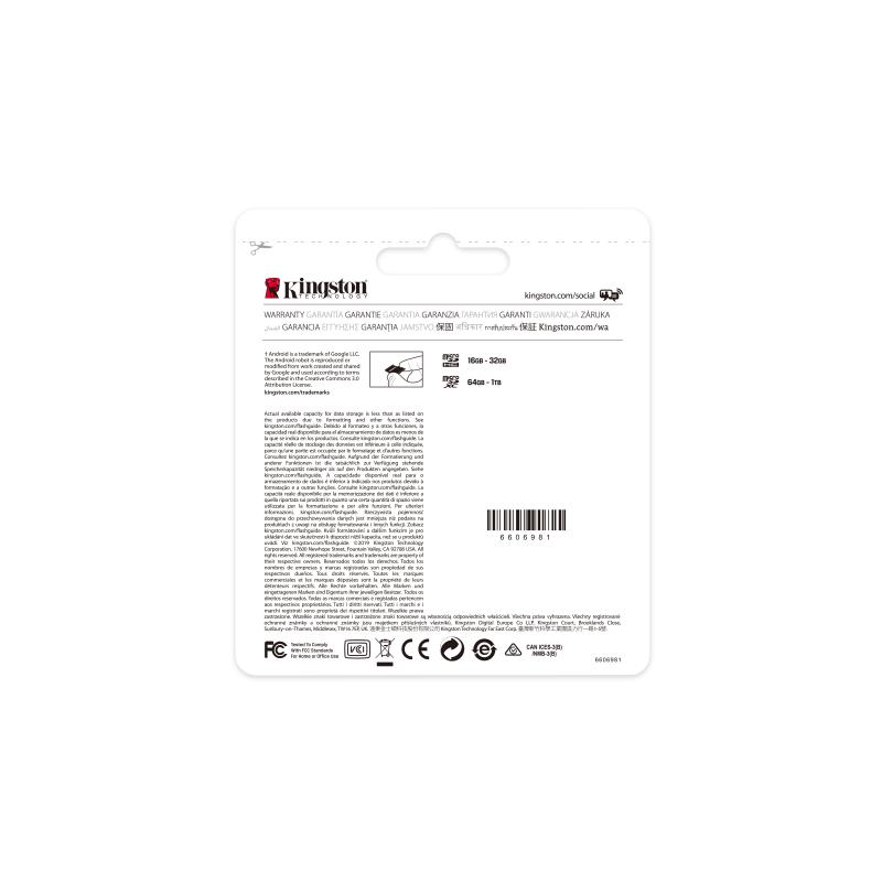 KINGSTON 64GB micSDXC Canvas Select Plus