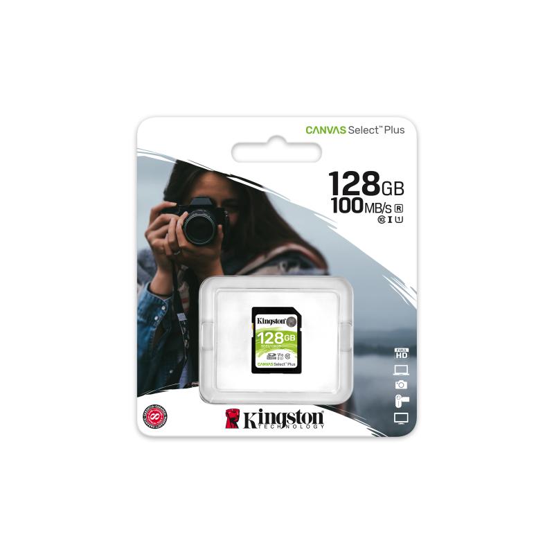 KINGSTON 128GB SDXC Canvas Select Plus
