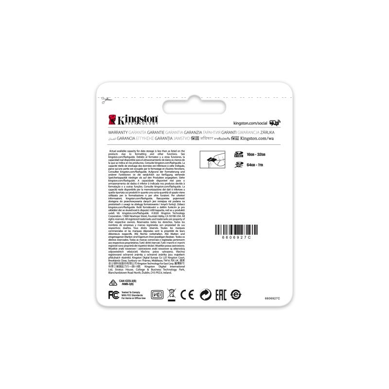 KINGSTON 128GB SDXC Canvas Select Plus