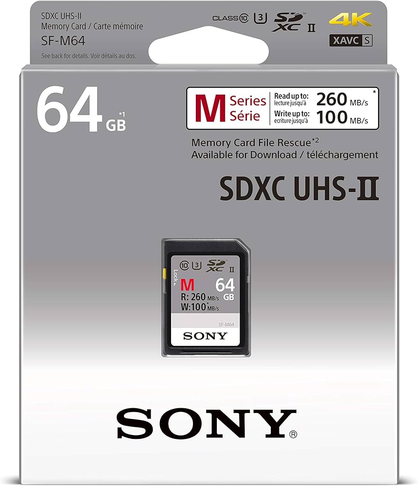 SONY SFM64T.SYM, M-series Tough UHS-II 64GB memory card R277mbs W150mbs