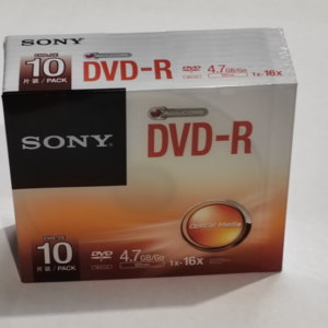 Sony 10DMR47SS, 16x DVD-R, 4,7GB tallennettava DVD Media, Jewel Slim Case, 10 kpl