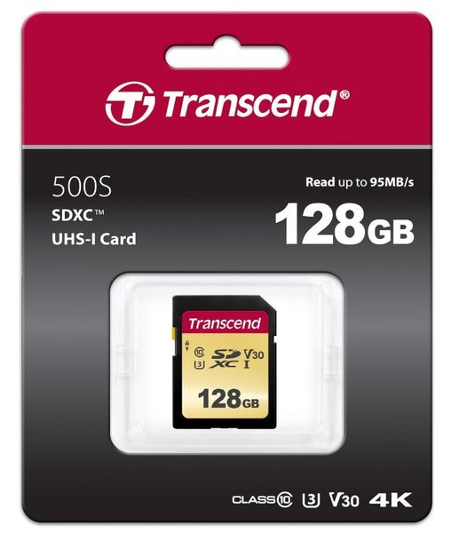 TRANSCEND TS128GSDC500S, SDXC UHS-3/V30 128GB MLC - Image 3