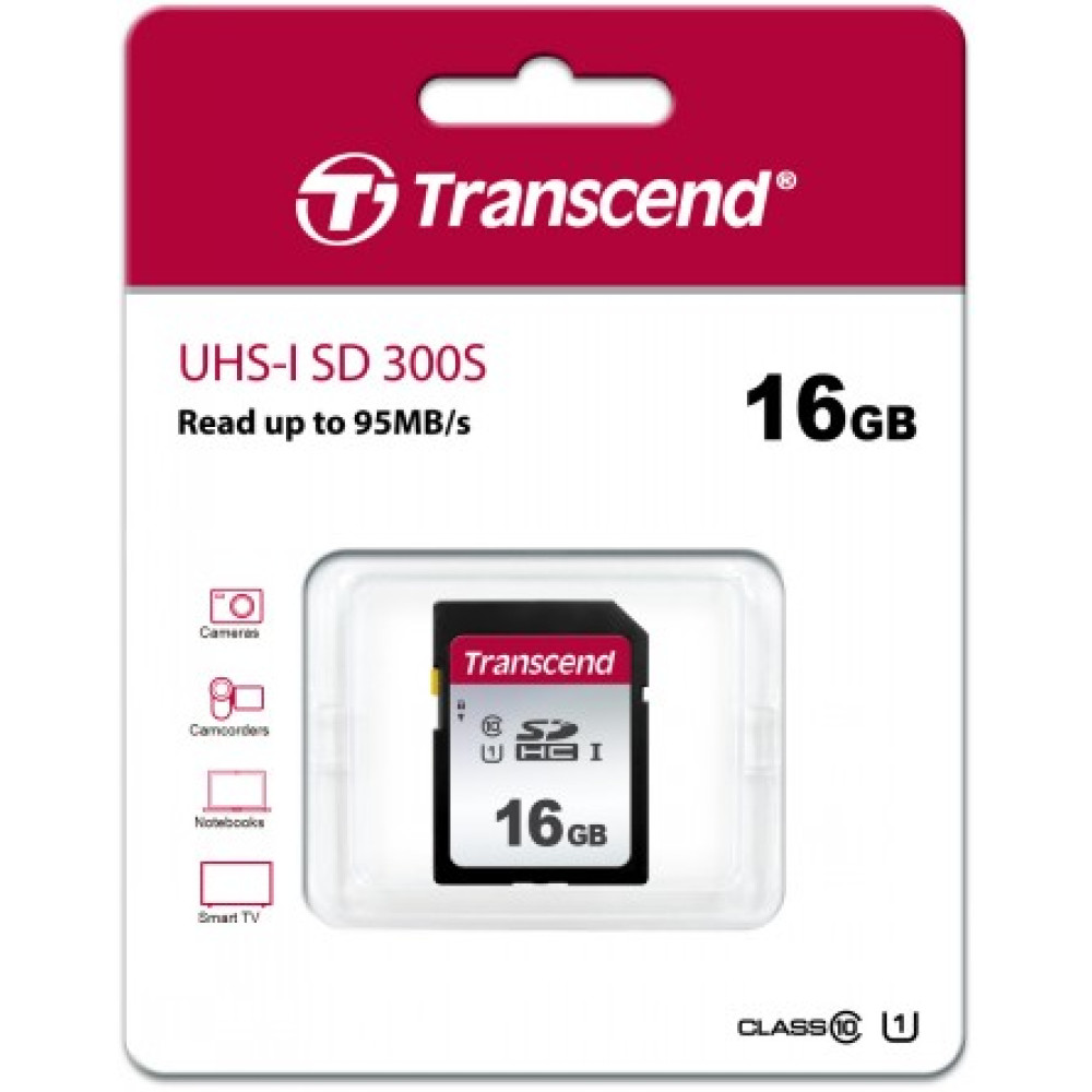 TRANSCEND TS16GSDC300S, SDHC UHS-1 16GB 3D NAND