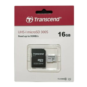 TRANSCEND TS16GUSD300S-A, MICROSDHC UHS-1 16GB W/ADAPTER