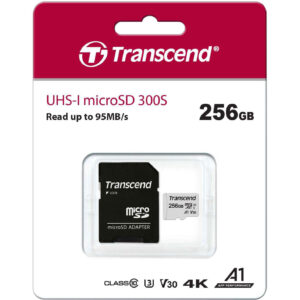 TRANSCEND TS256GUSD300S-A, MICROSDXC UHS3/V30 256GB W/ADAPTER