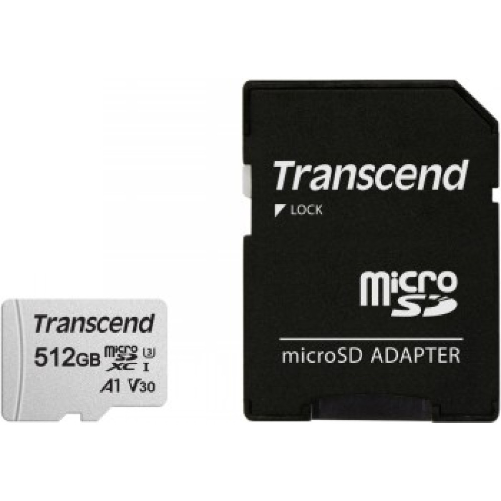 TRANSCEND TS512GUSD300S-A, MICROSDXC UHS3/V30 512GB W/ADAPTER - Image 3