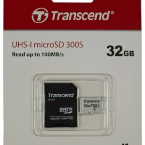 TRANSCEND TS32GUSD300S-A, MICROSDHC UHS-1 32GB W/ADAPTER