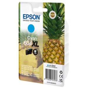 Epson T604XL Cyan Ink Cartridge w/alarm