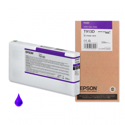 Epson C13T913D00, T913D Violet Ink Cartridge (200ml) - Image 3