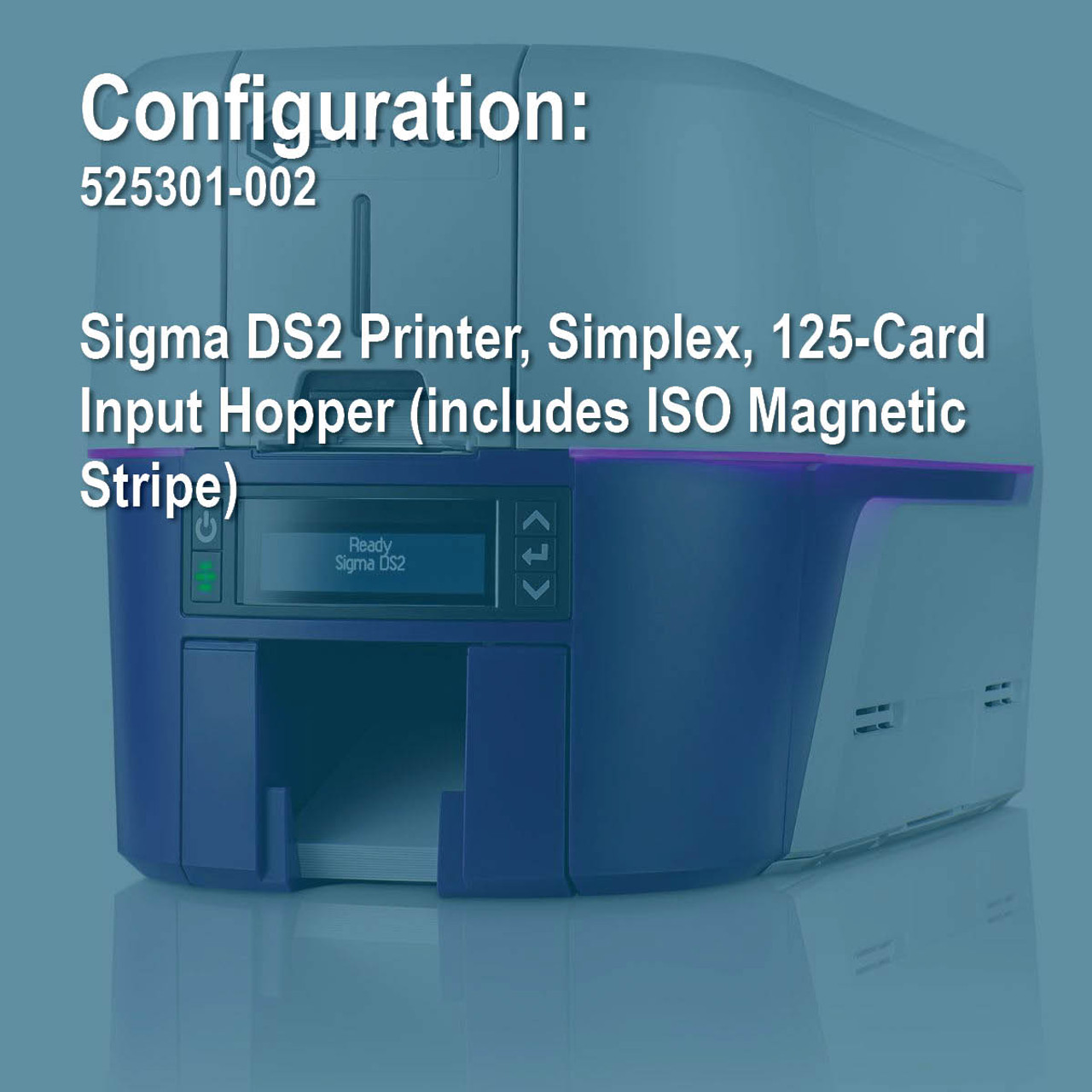 Entrust 525301-002, Sigma DS2 Printer, Simplex, 125-Card Input Hopper includes ISO Magnetic Stripe - Image 2