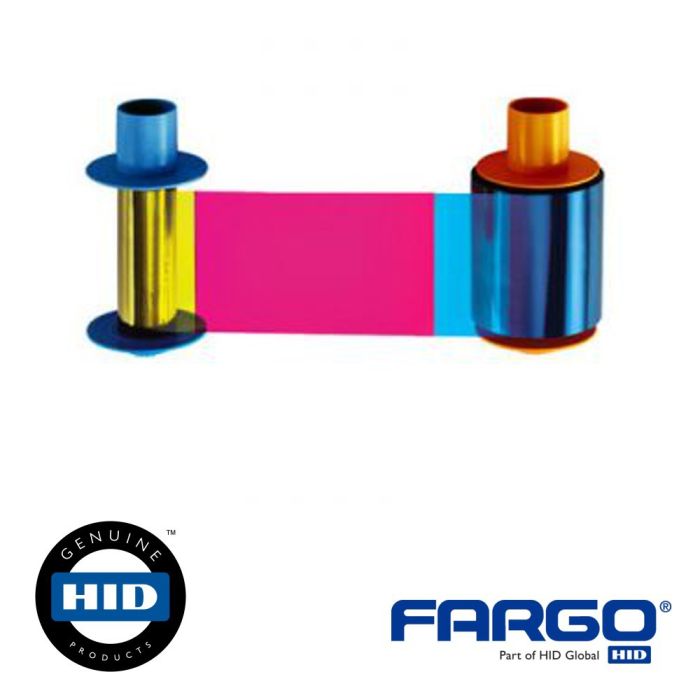 Hid Fargo 045611 YMCKO-värinauha, 100 mm x 300 mm, Korkealaatuinen tulostusratkaisu henkilökorteille ja ID-korteille