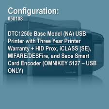 Hid Fargo 050108, DTC1250e Dual-Side Printer: Base Model NA with USB + HID Prox, iCLASS SE , MIFARE/DESFire, and Seos Smart Card Encoder OMNIKEY 5127-USB ONLY xNot a drop in replacement for OMNIKEY 5121 or 5125.