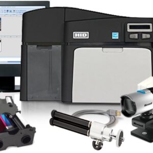 HID Fargo 052110 DTC4250e kaksipuolinen 300 dpi Direct-to-Card -korttitulostin ISO-magneettijuovakooderilla