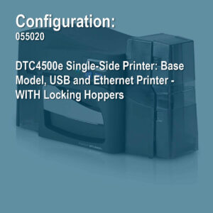 Hid Fargo 055020, DTC4500e Single-Side Printer: Base Model, USB and Ethernet Printer - WITH Locking Hoppers