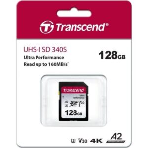 TRANSCEND TS128GSDC340S, 128 GB SDXC CARD, A2, U3, V30 - SDC340S
