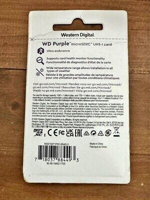 WD WDD100T1P0C-85AEL0, Purple 1TB Surveillance microSD XC Class - 10 UHS 1 - Image 2